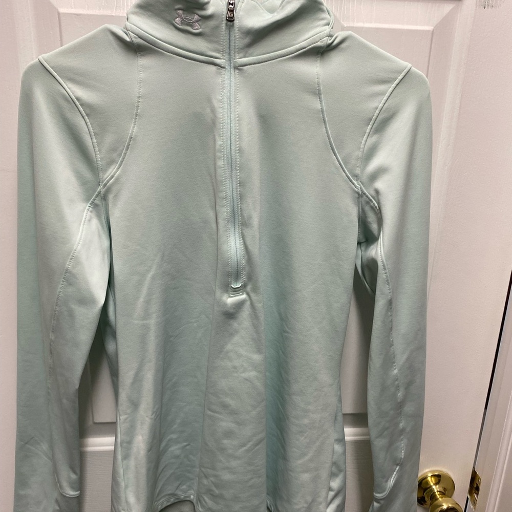 Under Armour Light Mint Green Quarter-Zip Hoodie Top
